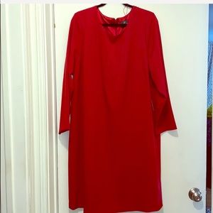 NWT Adrianna Papell Red Long-sleeve A-line dress